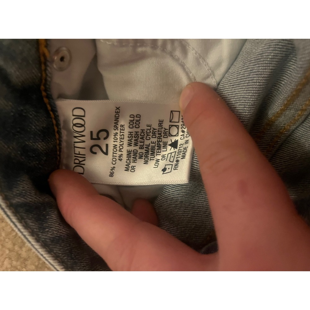 Driftwood Women's Clara Embroidered Ankle Flare Jeans Light Wash Boho- Size 25 - Picture 6 of 8